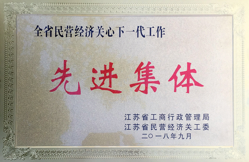 全省民營經(jīng)濟關心下一代工作先進集體